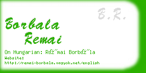 borbala remai business card